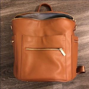 Brown diaper bag